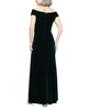 Women's Velvet Off-The-Shoulder Evening Gown