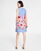 Petite Cascading Florals Sleeveless Shift Dress