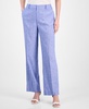 Women's Striped Creased Straight-Leg Pants