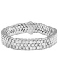 Men's Hexagon Honeycomb Textured Link Bracelet in Black-Ion Plated Stainless Steel