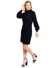 Women's Mock Neck Long-Sleeve Sweater Dress