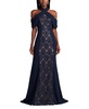 Women's Kato Embroidered Off-Shoulder Halter Gown