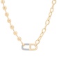 Diamond Horizontal Link Two-Chain 18" Pendant Necklace (1/5 ct. t.w.) in Gold Vermeil, Created for Macy's