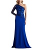 Women's Abner One Shoulder Embroidered Bodice Gown