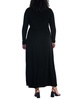 Plus Size Long Sleeve V-neck Maxi Dress