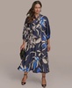Plus Size Floral-Print A-Line Dress