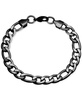 Men's Black IP Stainless Steel Franco Link Chain Bracelet