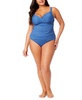 Plus Size Shirred Tankini Top