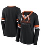 Women's Black San Francisco Giants Won Done Raglan Lace-Up Long Sleeve T-Shirt
