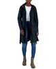 Women's Curve Hooded Belted Waterproof Raincoat