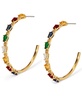 BY NADRI Gold-Tone Multicolor Light Bulb Medium C Hoop Earrings, 1.62"