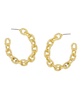 Gold Chain Hoop Earrings