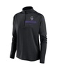 Women's Black Colorado Rockies Primetime Raglan Quarter-Zip Top