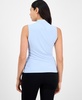 Women's Shirred Surplice-Neck Sleeveless Top