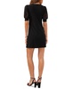 Petite Round-Neck Chiffon-Sleeve Swing Dress