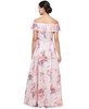 Petite Floral-Print Off-The-Shoulder Gown