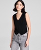 Women's Lace-Trim V-Neck Woven Vest, Exclusively at Macy's