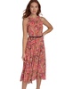 Petite Paisley-Print Belted Midi Dress