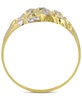 Men's Textured Two-Tone Nugget Style Ring in 10k Gold
