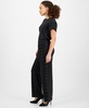 Petite Pull-On Wide-Leg Dot-Print Pants
