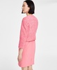 Women's Collarless Open-Front Tweed Jacket