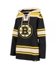Women's Black Boston Bruins Superior Lacer Pullover Hoodie