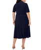 Plus Size Collared Wrap Dress