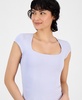 Women's Square Neck Cap Sleeve Top, Exclusively at Macy's