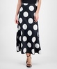 Women's Dot-Print Pull-On Maxi Skirt