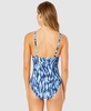 Women's Printed Plunge-Front One-Piece Swimsuit