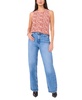 Women's Printed Keyhole-Back Sleeveless Top