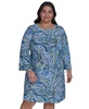 Plus Size Printed 3/4-Sleeve Shift Dress