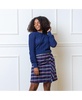Women's Long Sleeve Pointelle Sweater with Bellow Sleeves