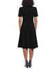 Women's Puff-Sleeve Tab-Detail Fit & Flare Dress
