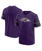 Men's Purple Baltimore Ravens Textured Hashmark V-Neck T-shirt