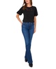 Women's Floral-Jacquard Puff-Sleeve Top