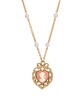 Imitation Pearl Resin Heart Shaped Cameo Necklace