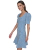 Women's Tweed Puff-Sleeve Square-Neck Sheath Dress
