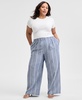 Trendy Plus Size Pull-On Wide-Leg Pants, Exclusively at Macy's