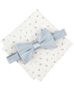 Men's Logan Solid Bow Tie & Floral Pocket Square Set, Exclusively at Macy's