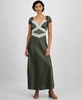 Women's Contrast-Lace Maxi Dress, Exclusively at Macy's