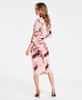 Women's Turtleneck Watercolor Mesh Dress, Exclusively at Macy's