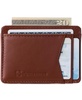 Mens RFID Safe Front Pocket Wallet Smooth Leather Slim Card Holder