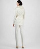 Women's Quilted Faux-Fur Sleeveless Vest, Turtleneck Long-Sleeve Sweater & Flare Leg Compression Pants