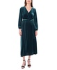 Women's Long-Sleeve Stretch-Velvet Dress