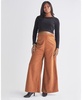 Maternity Angel Stacie Wide Leg Pants in Suede