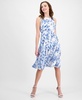 Women's Sleeveless Floral Fit & Flare Dress