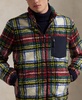 Men's Plaid Pile Fleece Hybrid Jacket