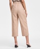 Women's Linen-Blend Pull-On Cropped Wide-Leg Pants, Exclusively at Macy's 