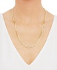 Concave Curb Link 22" Chain Necklace in 14k Gold-Plated Sterling Silver